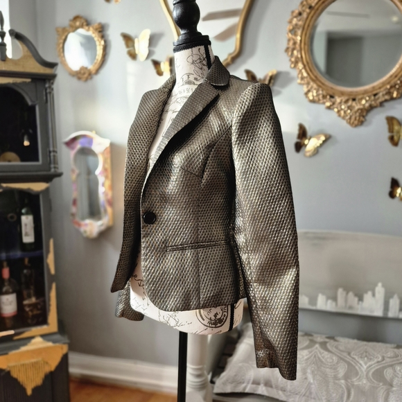 Gold Max Studio Metallic Blazer XS - Picture 3 of 7